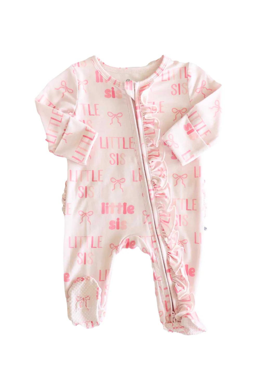 Ruffle Zipper Footie | Little Sis - Image 2