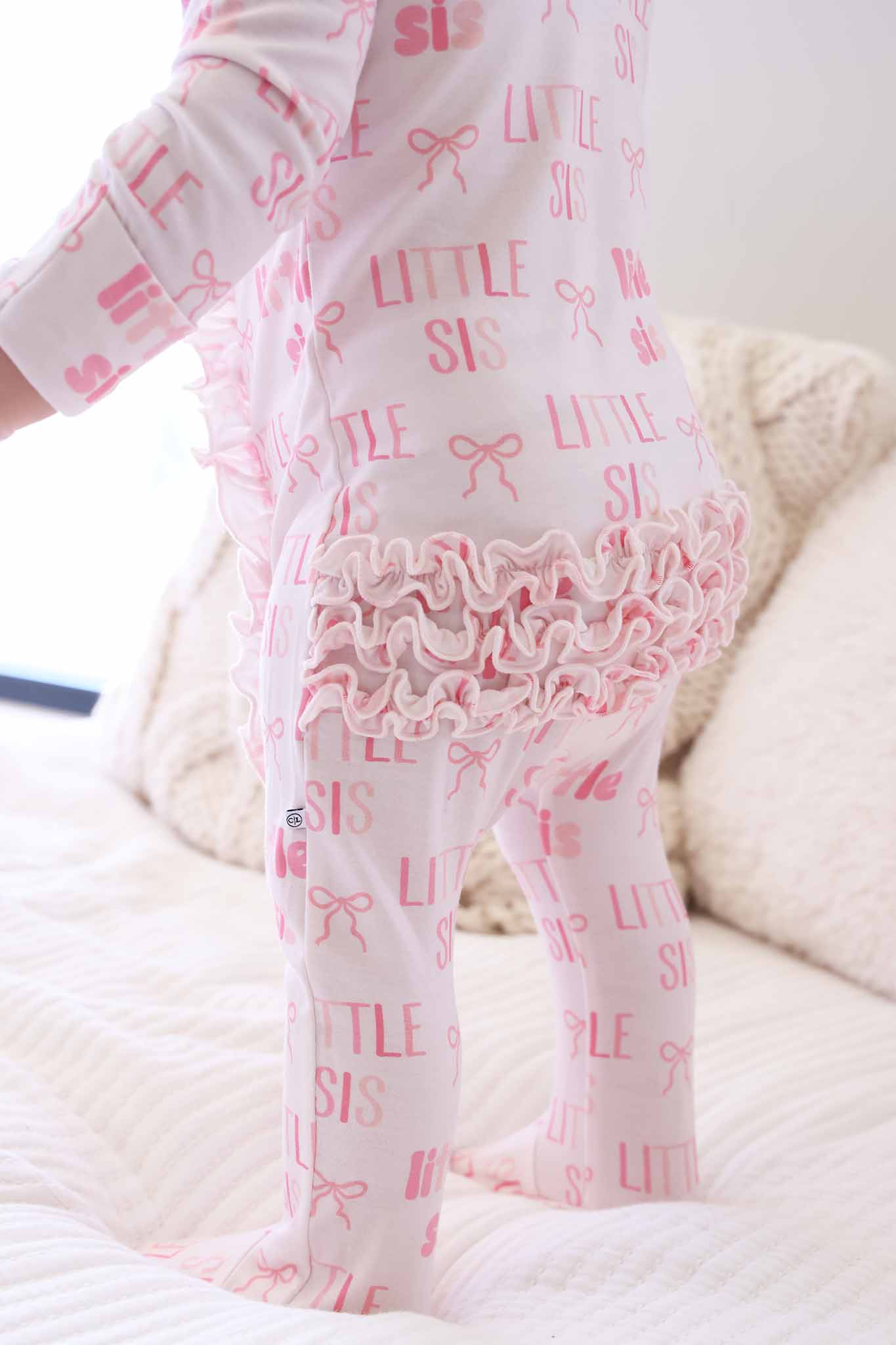 Ruffle Zipper Footie | Little Sis - Image 6