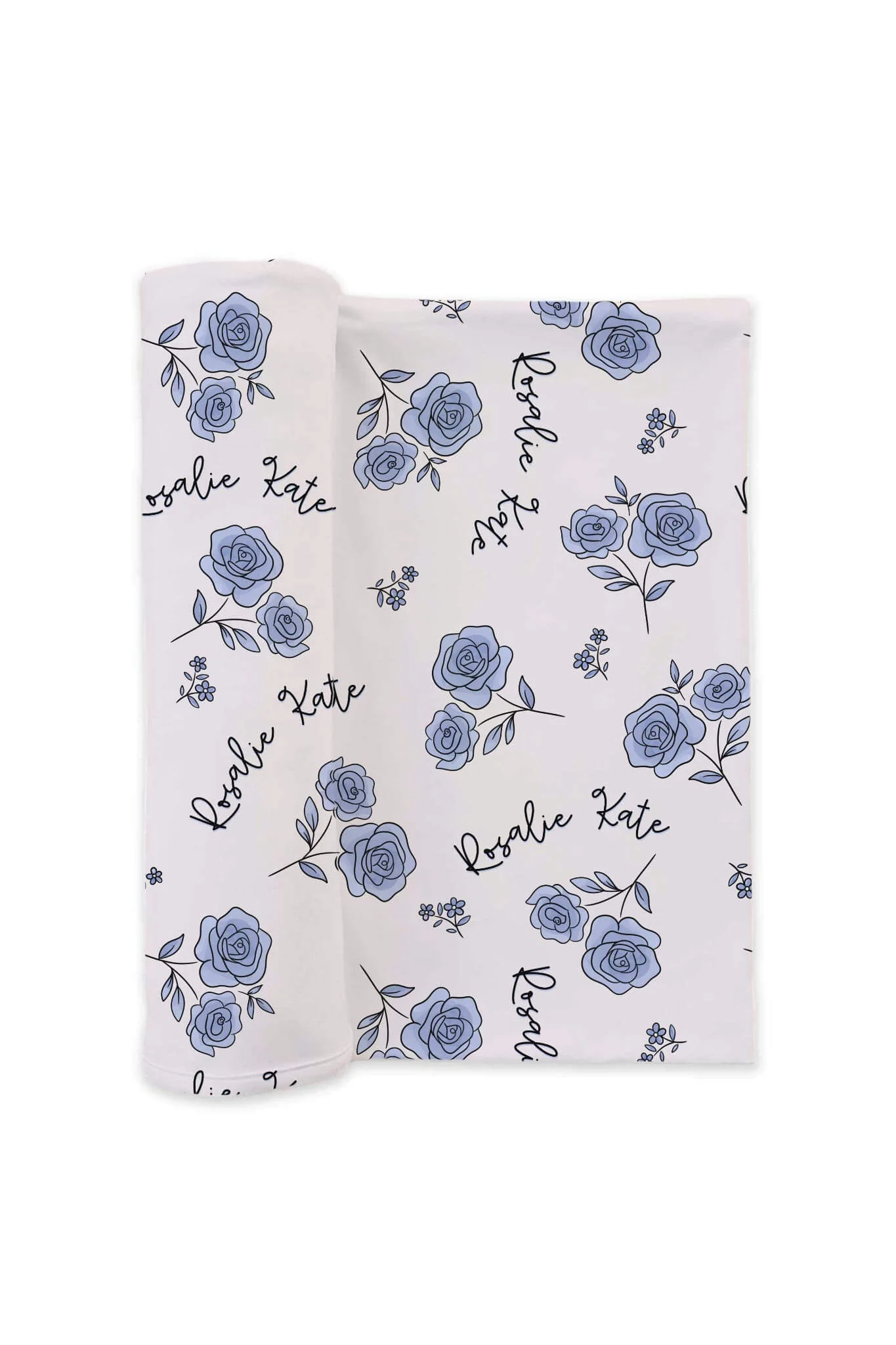 Sapphire Garden Personalized Swaddle Blanket - Image 2
