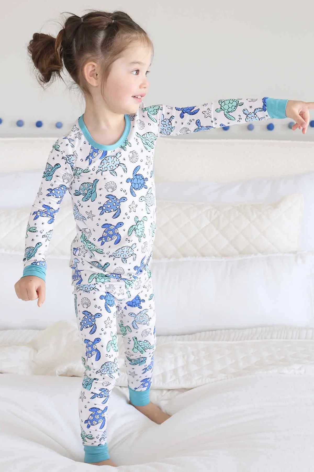 Sea Turtle Splash Two Piece Pajama Set - Image 6