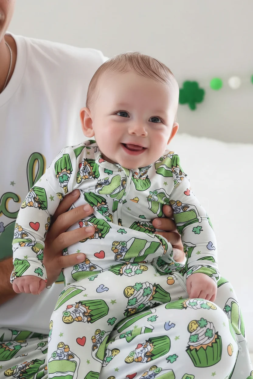 Shamrock Sweets Zipper Footie - Image 12