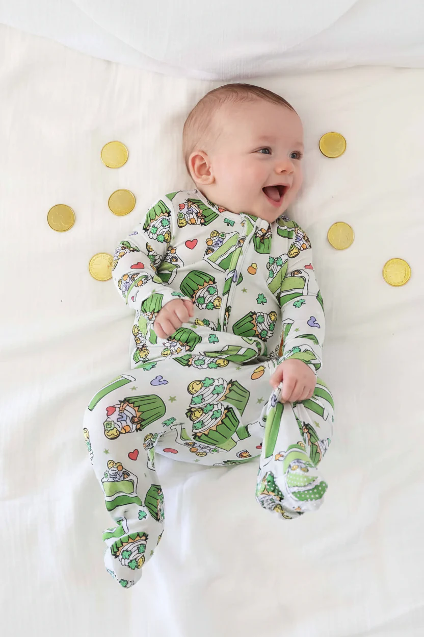 Shamrock Sweets Zipper Footie - Image 4