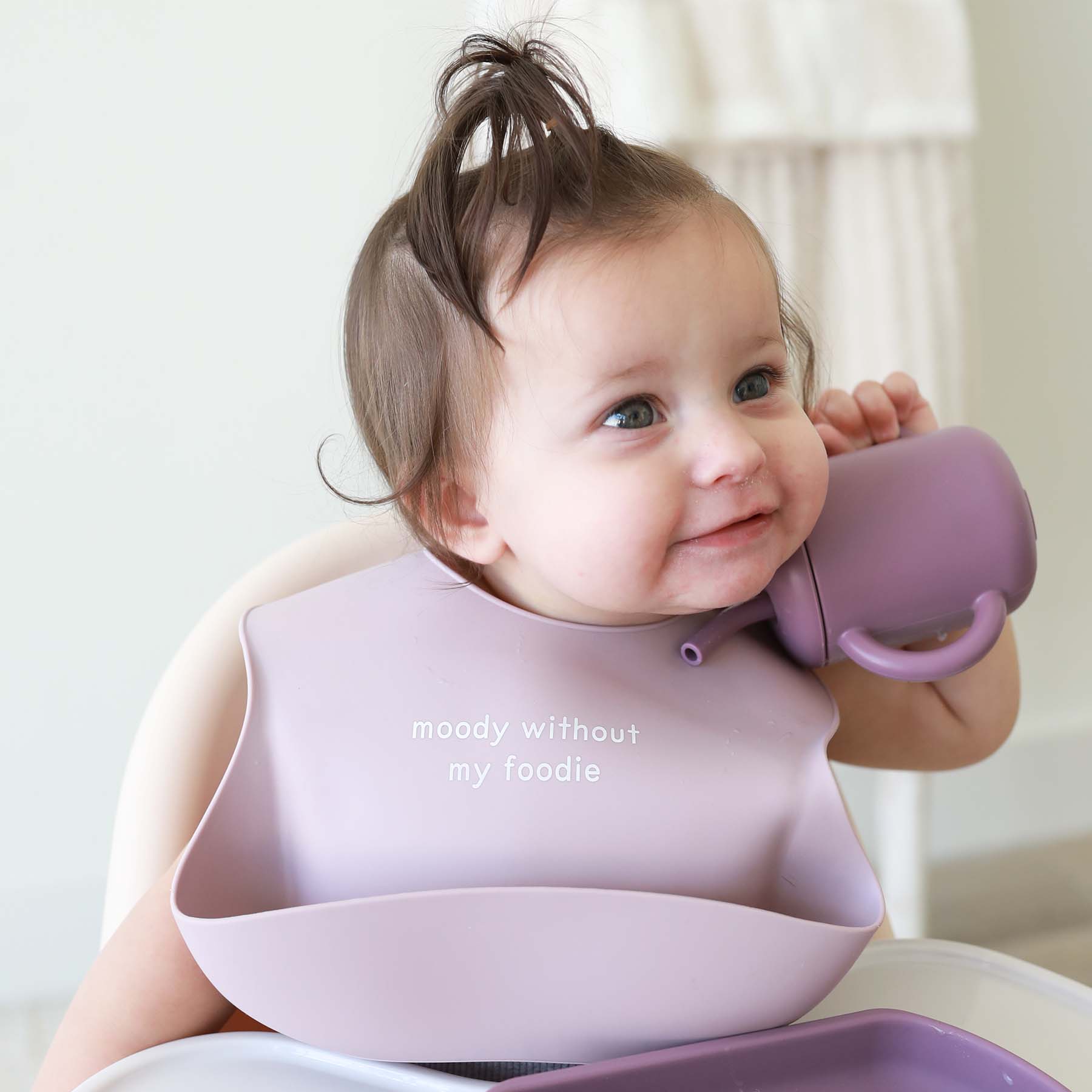 Silicone Baby Bib | Moody Without My Foodie - Image 3