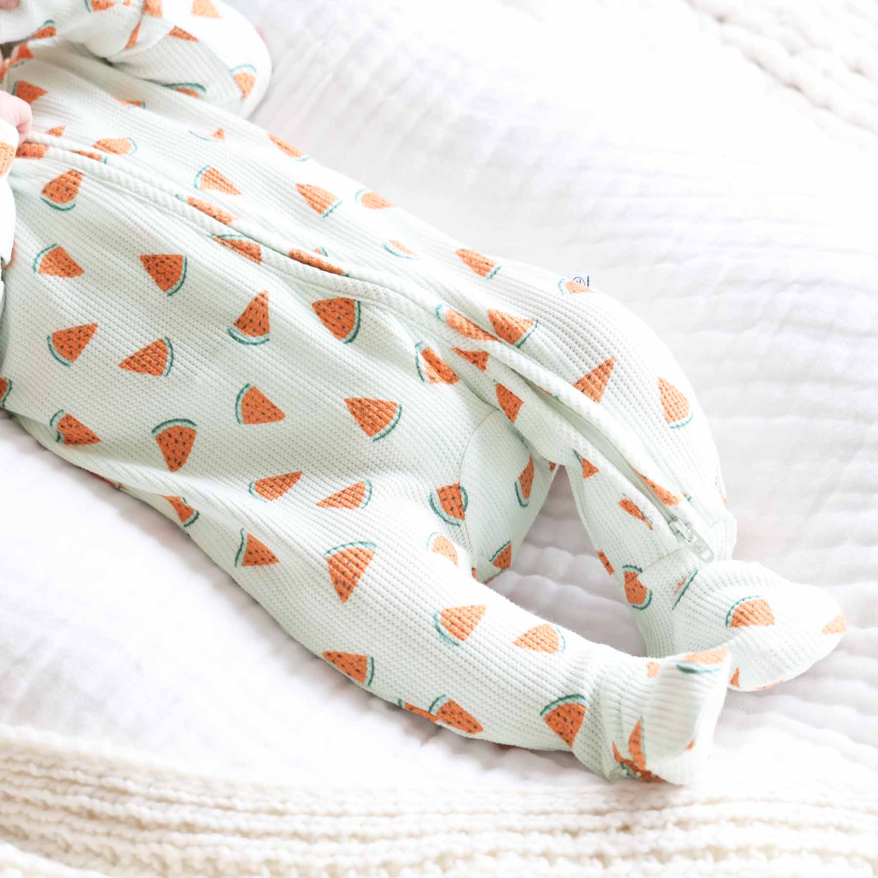 Slice, Slice Baby Bamboo Waffle Zipper Footie - Image 12