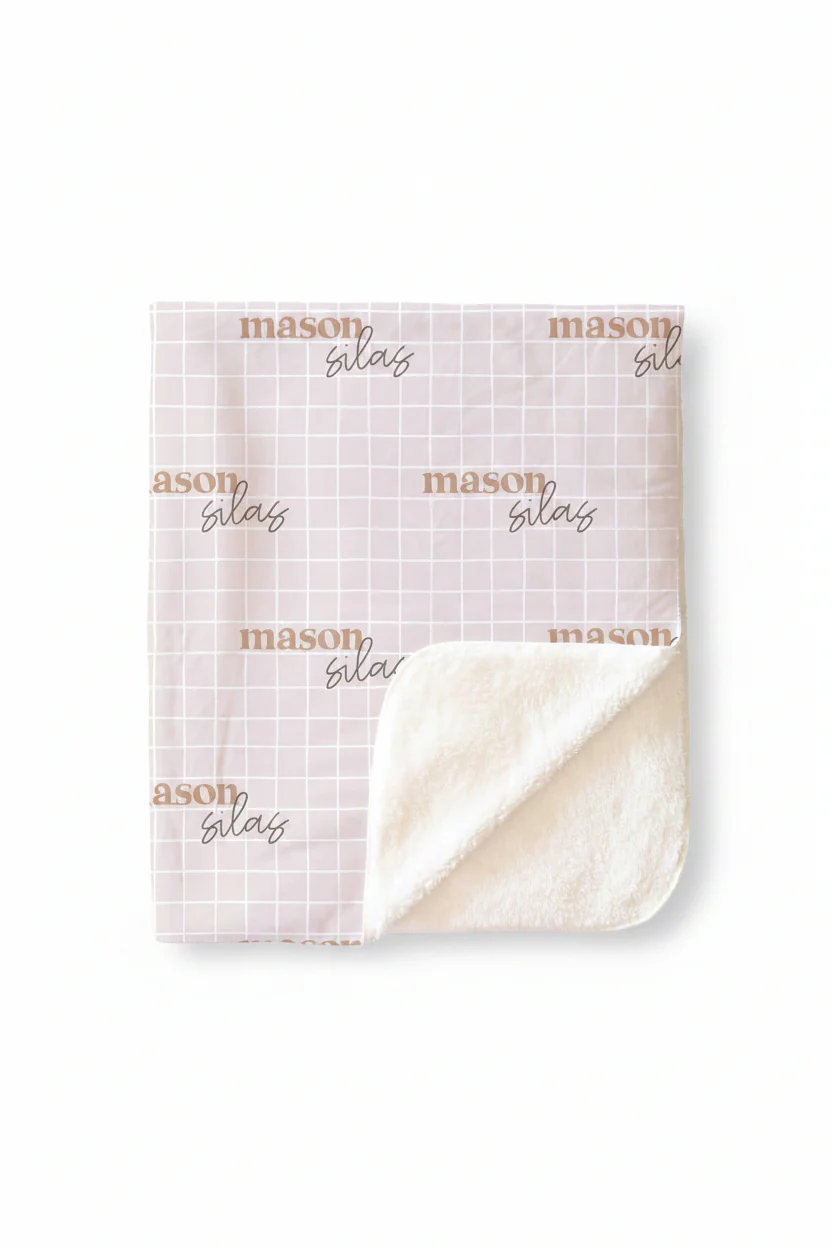 Sloane's Squares Personalized Kids Blanket - Image 4