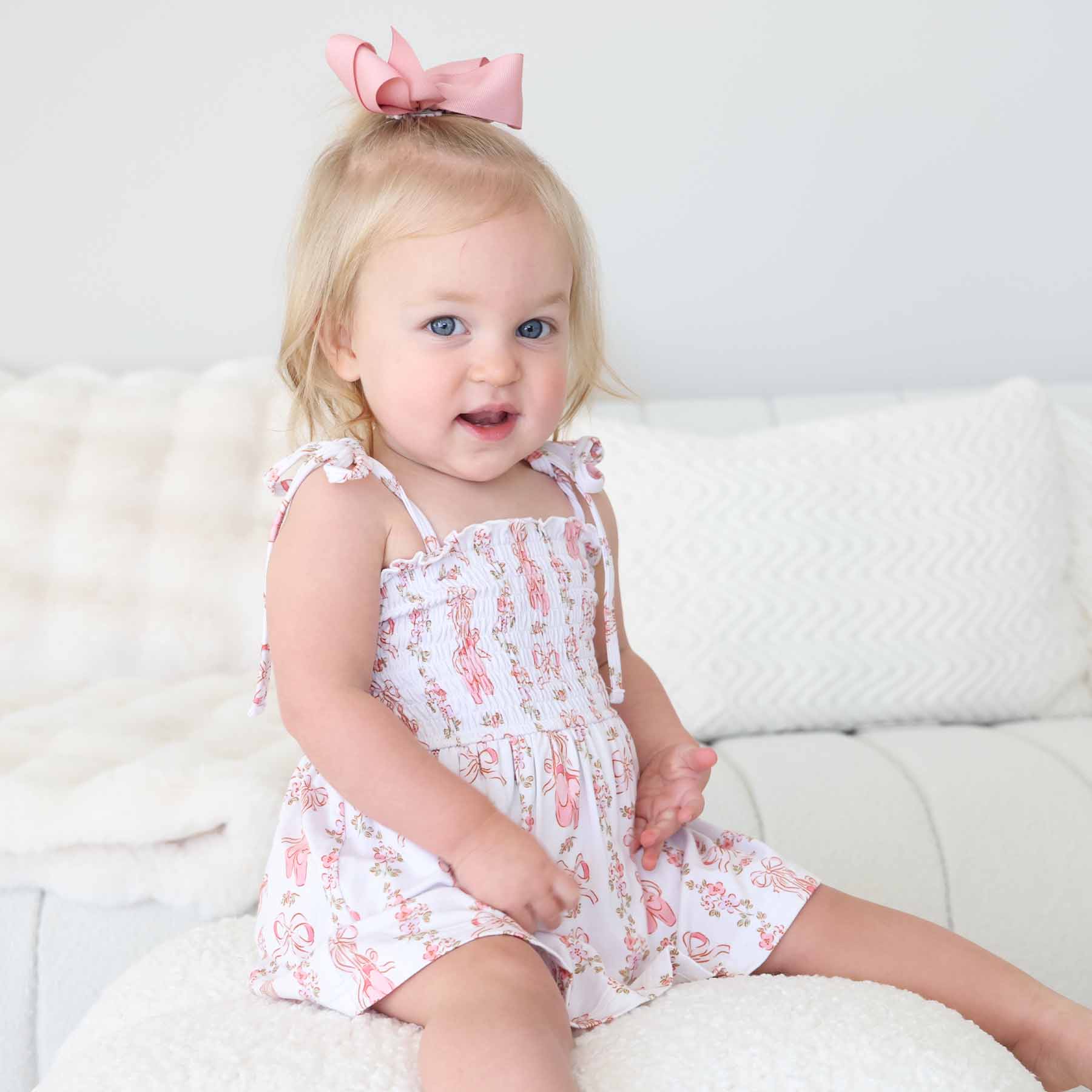 Smocked Twirl Bodysuit | Ballet Blossoms - Image 9