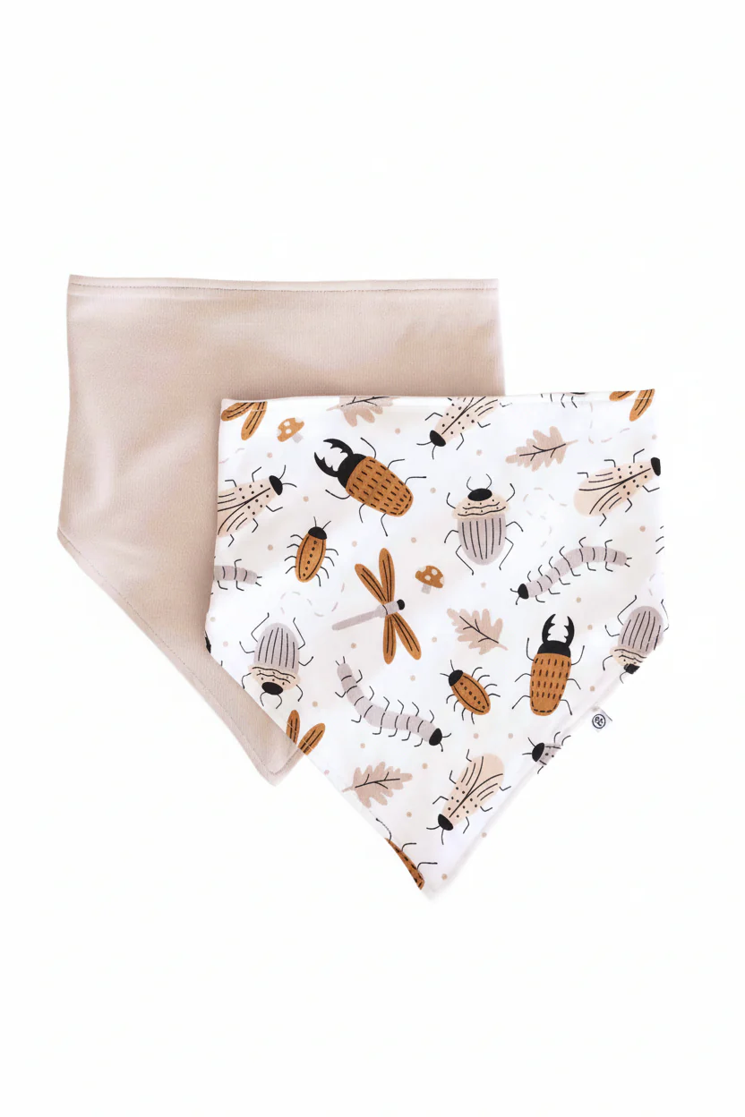 Snuggle Bug 2pc Bandana Bibs