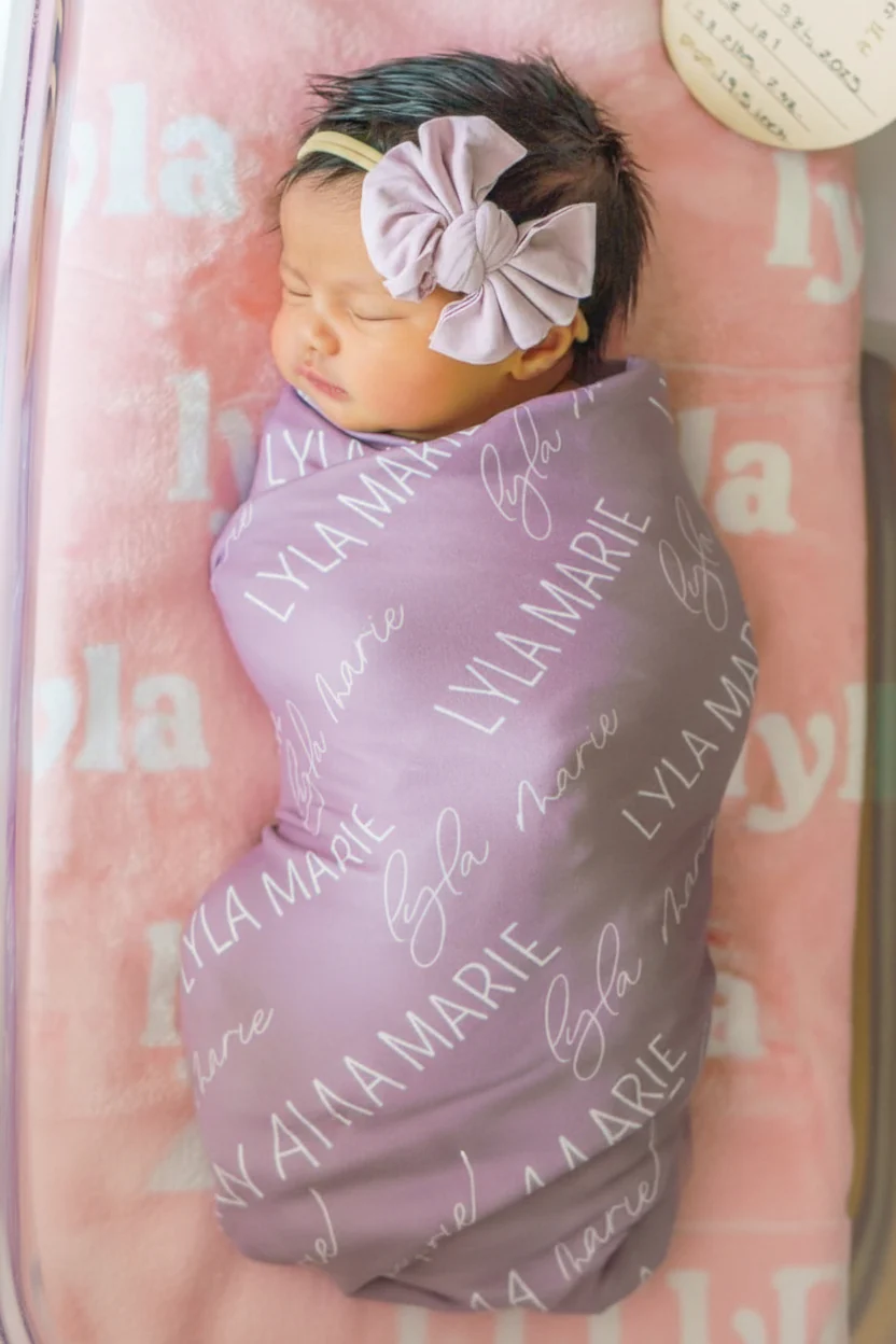 Solid Light Lavender Knit Bow Headband - Image 2