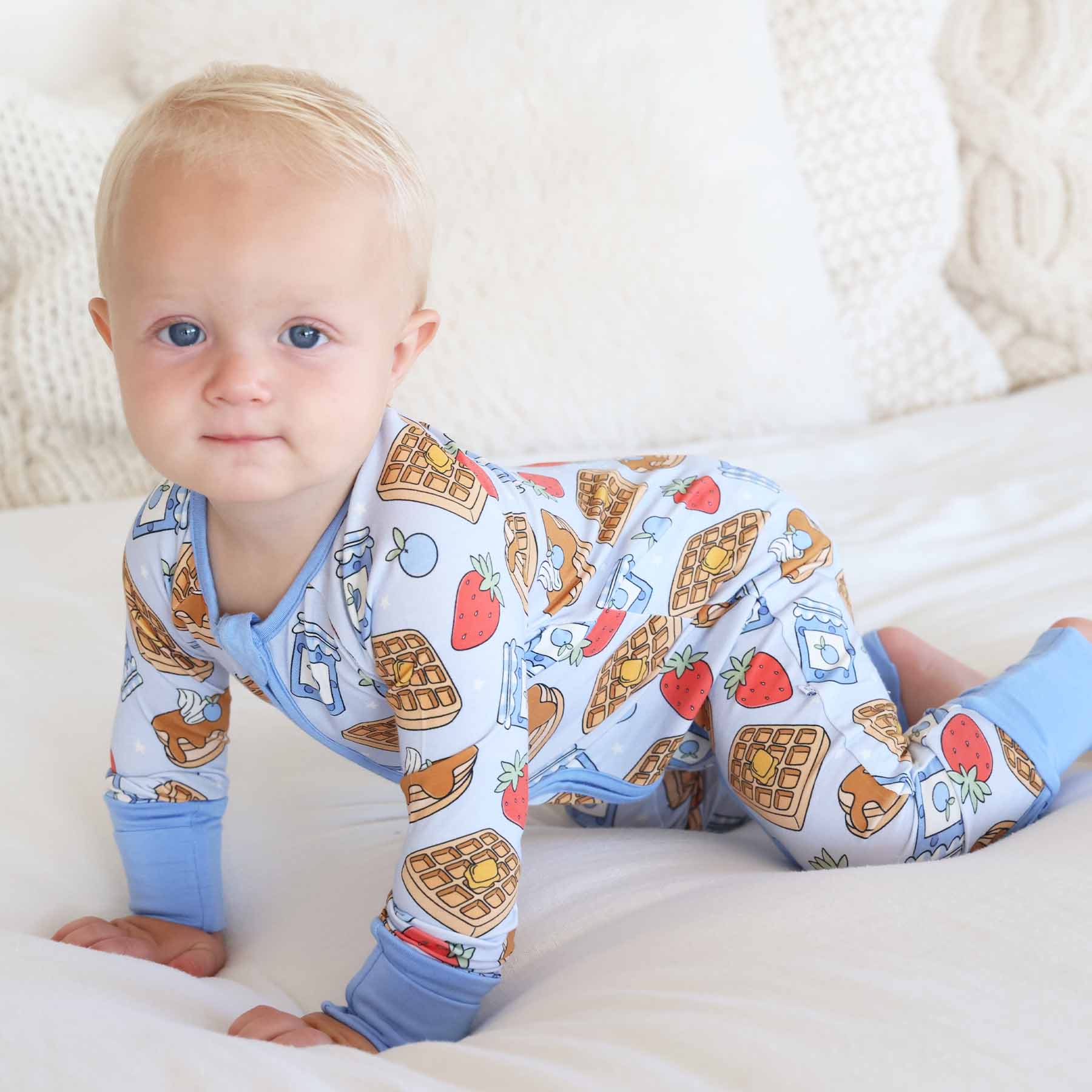 Sweet Stacks Convertible Zip Romper | Blue - Image 6