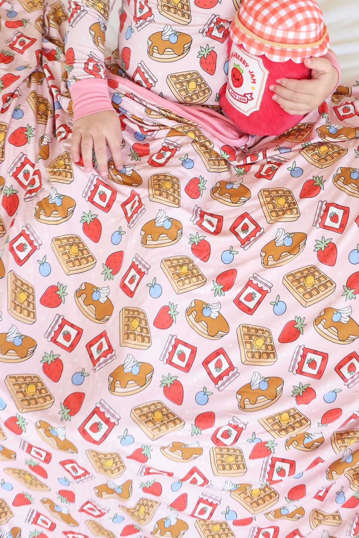 Sweet Stacks Double Sided Bamboo Blanket | Pink - Image 6