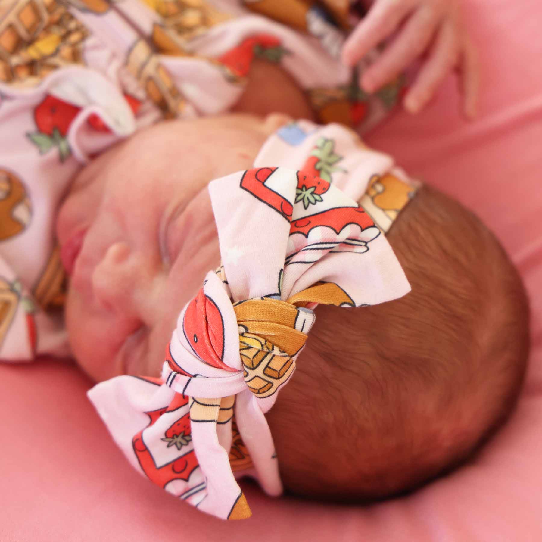 Sweet Stacks Knit Large Bow Headwrap | Pink - Image 3