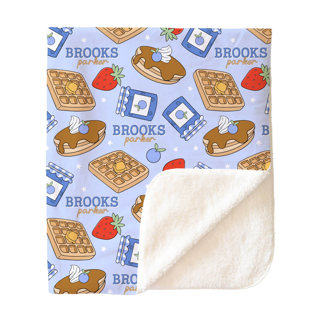 Sweet Stacks Personalized Kids Blanket | Blue - Image 7