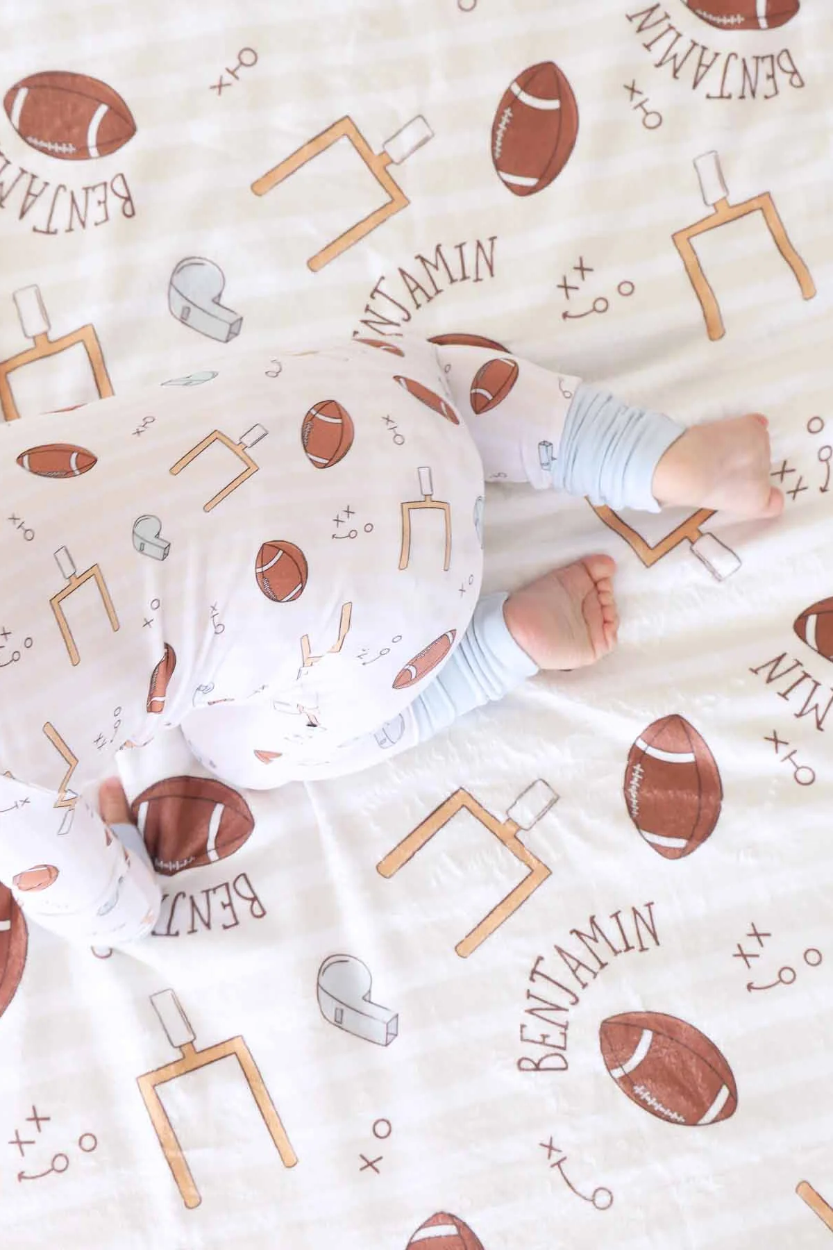 Tiny Touchdowns Convertible Zip Romper | Neutral - Image 3