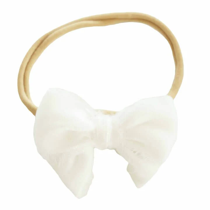 Tiny Velvet Bow Headband - Image 3