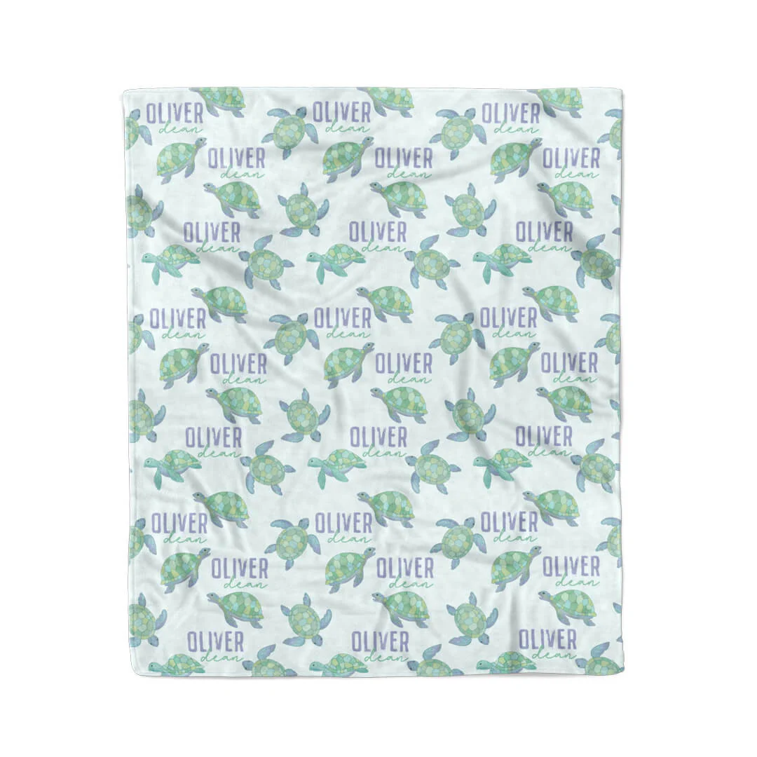 Totally Turtles Personalized Kids Blanket - Image 4