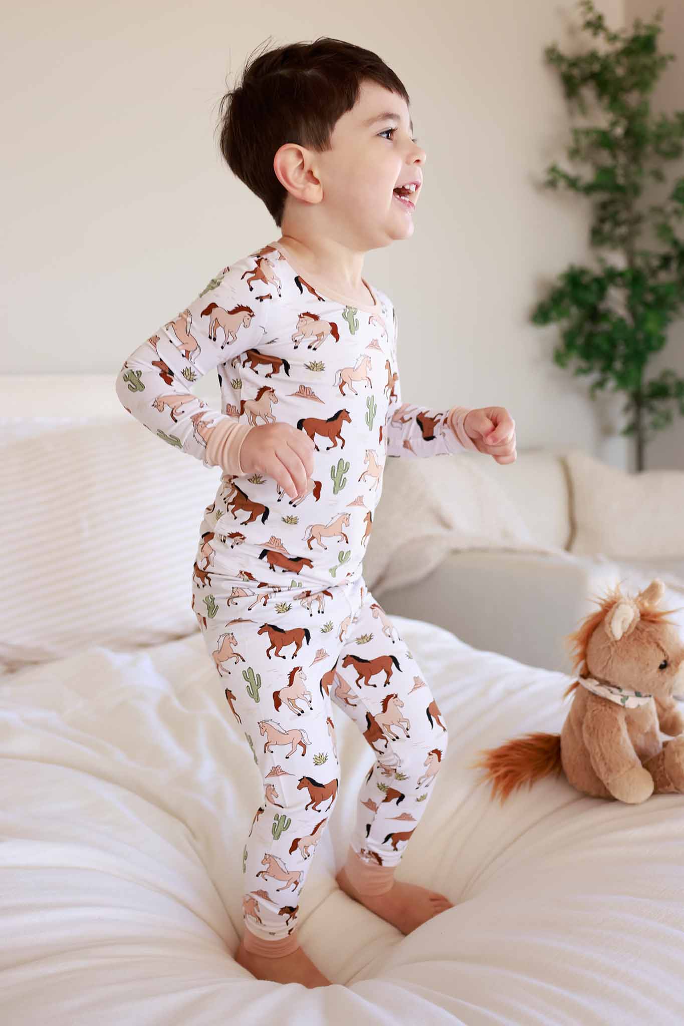 Two Piece Pajama Set | Pony Club Neutral - Image 7