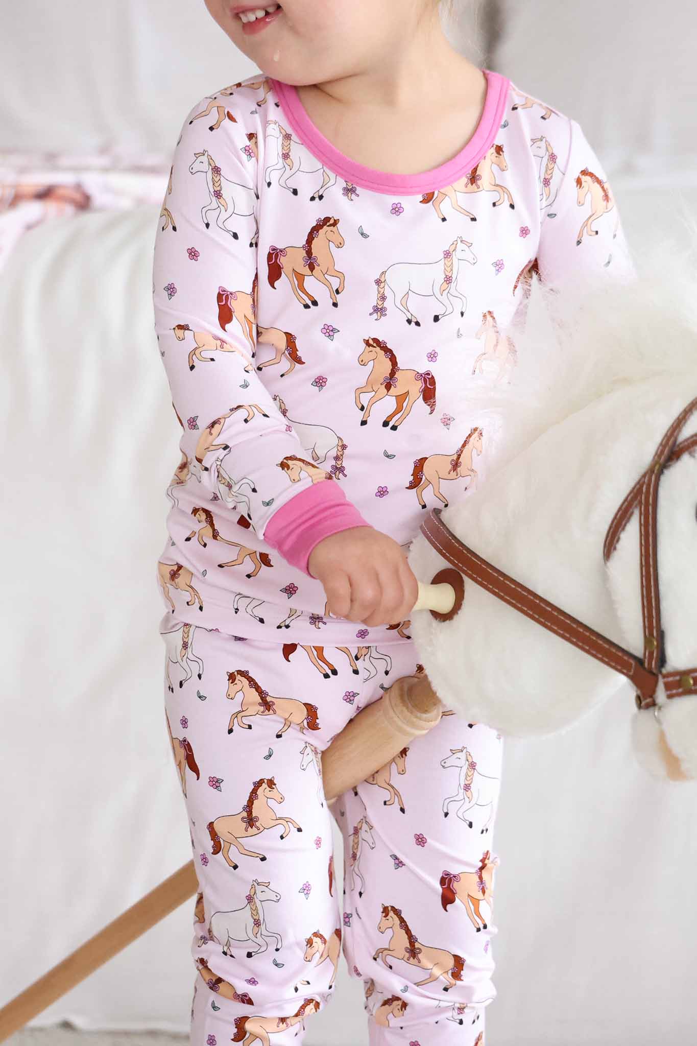 Two Piece Pajama Set | Pony Club Pink - Image 9