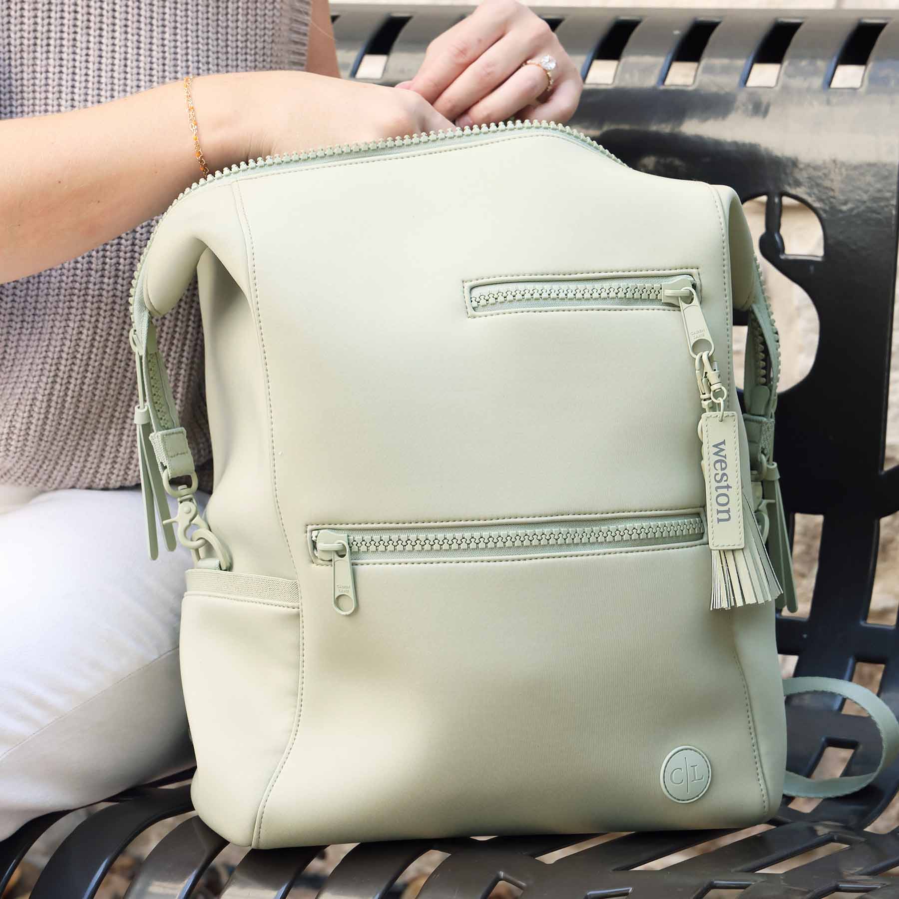 Weslie Diaper Backpack | Matcha - Image 9