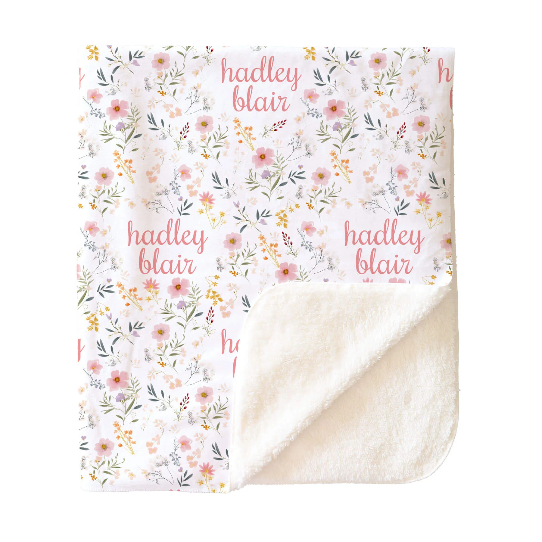 Winnie's Wildflowers Personalized Kids Blanket - Image 7